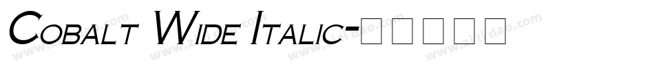 Cobalt Wide Italic字体转换